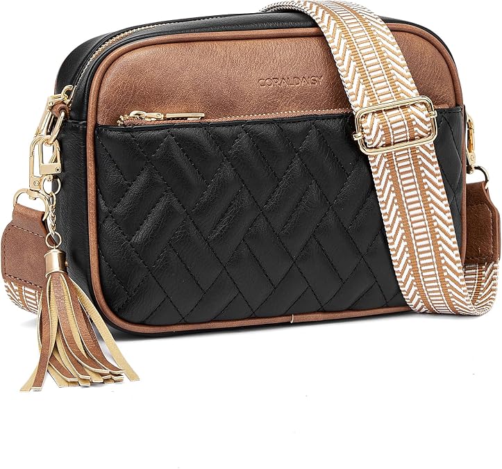 CORALDAISY Crossbody Bags for Women Vegan Leather Purses Small Shoulder Handbags