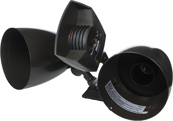 RAB Lighting STL110HB Motion Sensor Flood Light Outdoor Dual 38W LED PAR38 3600 Lumens, 110 Degree Double Look Down Detection, Selectable 3000K 4000K 5000K, Dusk to Dawn, Hardwired 120V Bronze