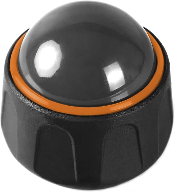 TEETER Massage Roller Ball for Gentle Massage, Deep Tissue Relief, Myofascial Release, Trigger Point Therapy (Charcoal/Orange)