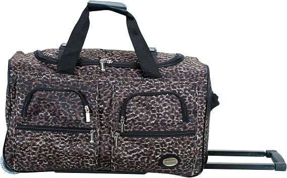 Rockland Rolling Duffel Bag, Black, 22"