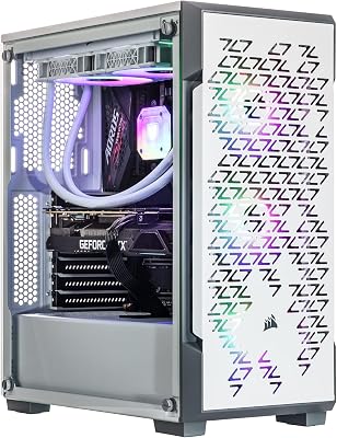 Velztorm White Ferrux II Custom Built Gaming Desktop PC Intel i9-12900K, GeForce RTX 5060, 16GB DDR4, 1TB PCIe SSD  2TB HDD, RGB Fans, 240mm AIO, 750W PSU, WiFi 6, Bluetooth 5.1, RJ-45, Win 11 Home