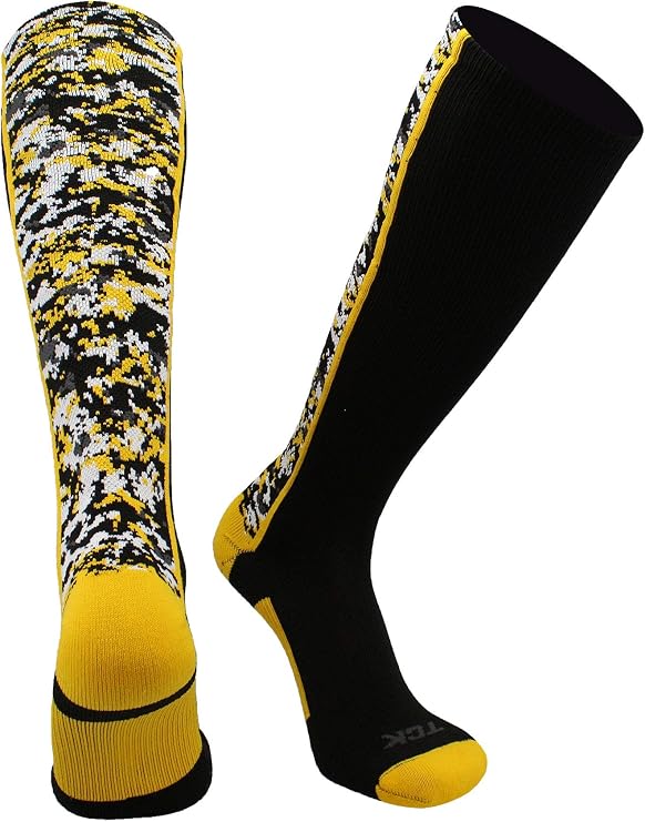 TCK Digital Camo OTC Socks for Youth & Adults - High Performance Team Athletic Socks for Baseball, Football & Lacrosse, USA