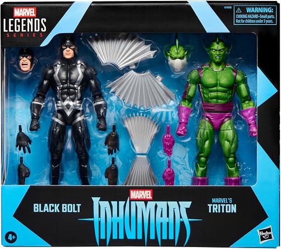 Hasbro Marvel Legends Series Inhumans Black Bolt & Marvel’s Triton İkili Aksiyon Figürü, Fantastic Four Comics