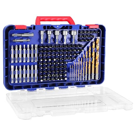 WORKPRO Drill Bit Set, 120-Pieces Impact Driver Bits Set and Screwdriver Bits Set for Screw Driving and Wood Metal Drilling with Storage Case, 1/4" Hex Shank