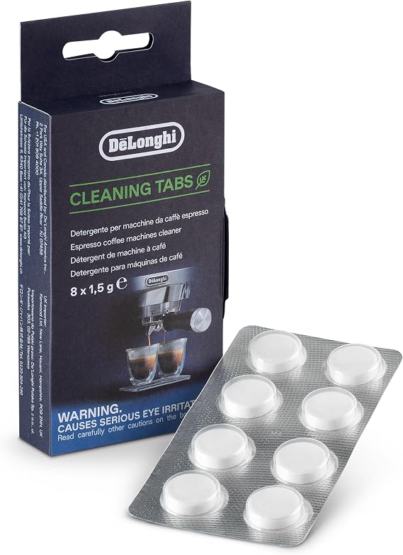 De'Longhi Cleaning Tab for Brewing Units of Manual Espresso Machines | Espresso Machine Cleaner, Suitable for Manual Machines, Filter Holder Cleaner, Non-Corrosive Formula, DLSC552