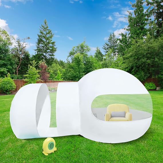 10FT Inflatable Bubble Tent House Outdoor Transparent Commercial Grade Tarpaulin PVC Tent Bubble Clear House with Blower, Garden Outdoor Clear Shelter for Camping Backyard Star Watching