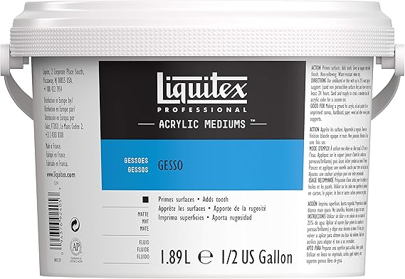 Liquitex Professional Gesso Surface Prep Medium, 1.89L (64-oz), White