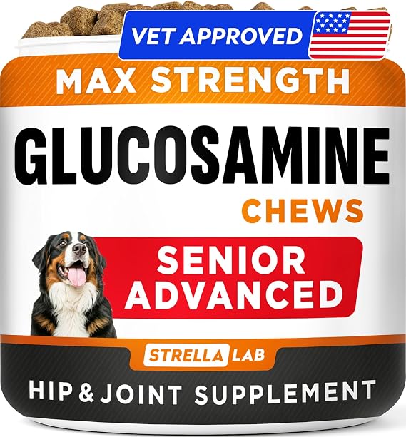 Senior Advanced Glucosamine for Dogs, Chondroitin Hip Joint Supplement Chew