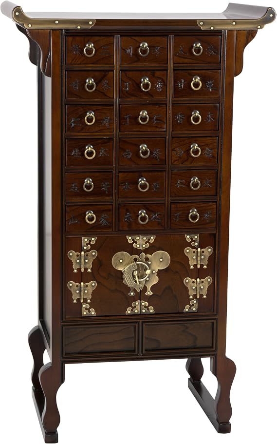 Red Lantern Korean Style 18 Drawer Herbal Medicine Chest