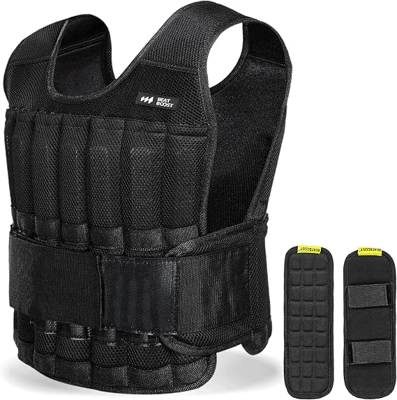 Beatboost Weighted Vest Men,20lb/30lb/40lb/50lb/60lb Adjustable Weight Vest