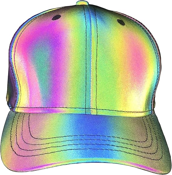 LZLRUN Rainbow Reflective Caps Men Fluorescent Hat