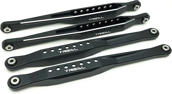 Treal Lower 4 Trailing Arms Links Set for Losi LMT (Black)