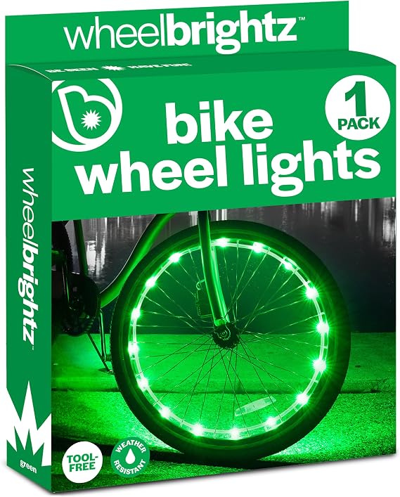 Brightz WheelBrightz LED Bike Wheel Lights - 2026 Edition with Superior Straps & LED-Weatherproof Shield! 14 Colors - Unmatched Durability, Visibility & 48+ Hours of Dazzling Illumination