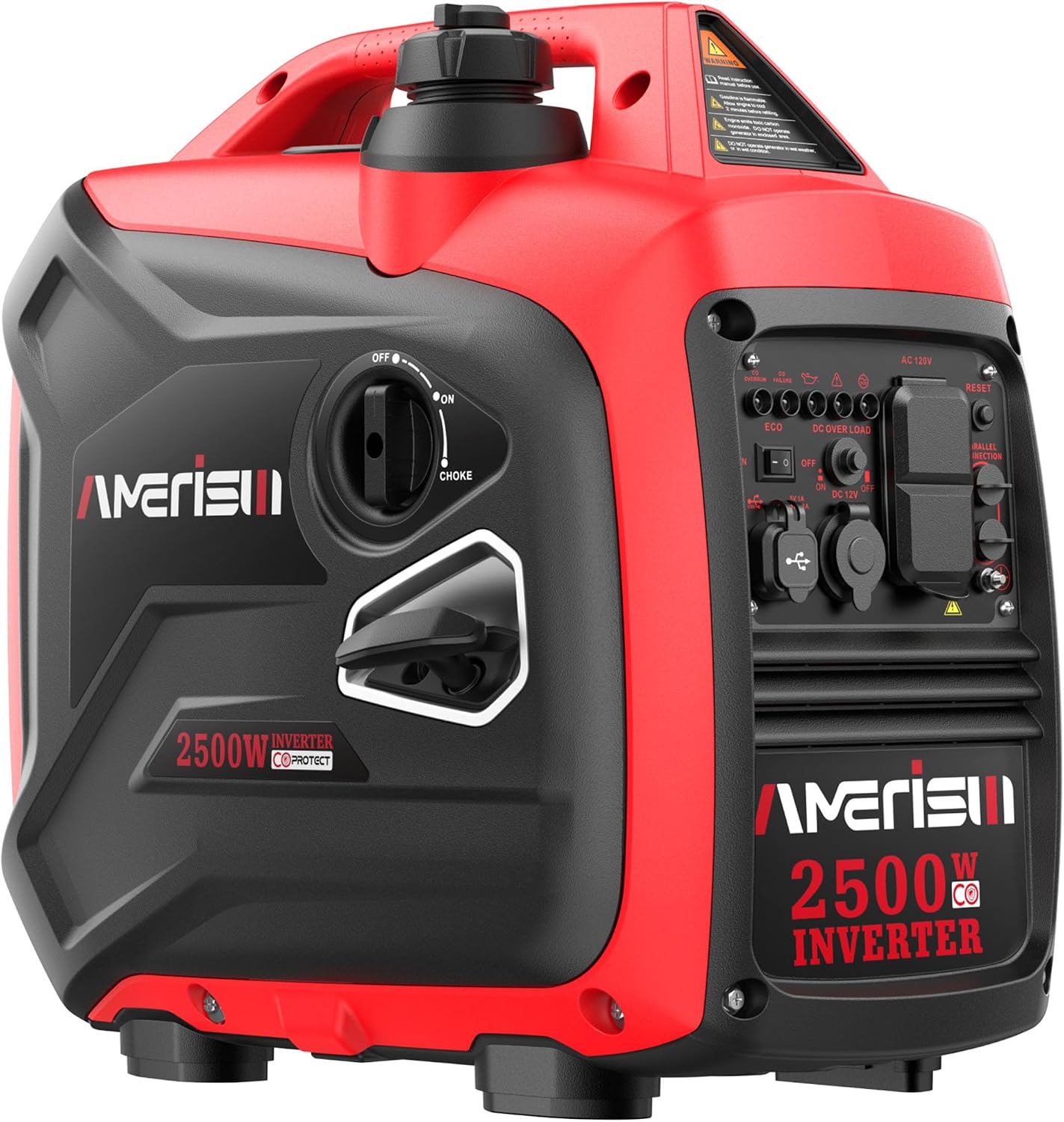 2500W Portable Inverter Generator, CO Sensor, Ultra Quiet for Camping, Home Backup, Emergency, EPA Compliant 2025