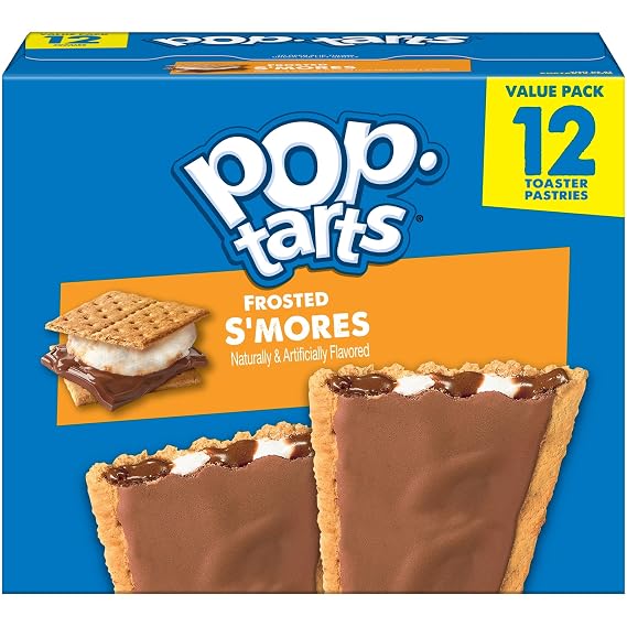 Pop-Tarts Toaster Pastries, Breakfast Foods, Kids Snacks, Frosted S'mores (12 Pop-Tarts)