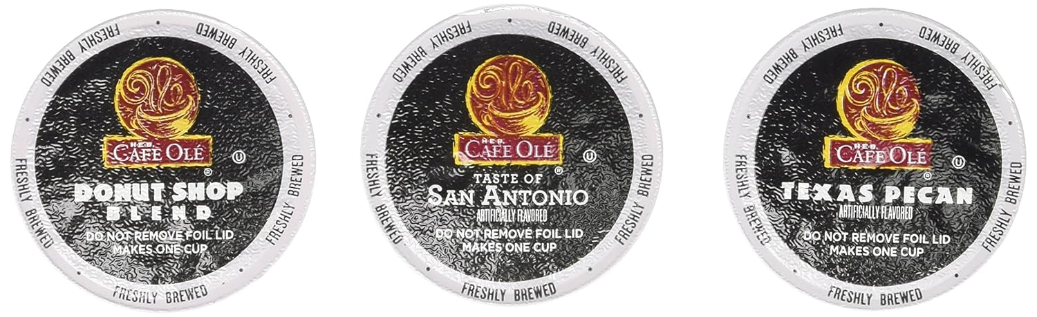 X-Large Box of H.E.B. Cafe Ole Variety Pack (Taste of San Antonio, Texas Pecan & Donut Shop Blend--54 count