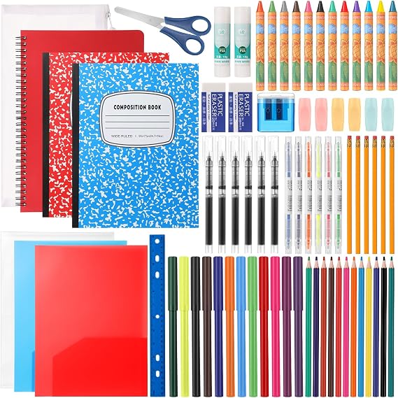 Gilprop 1 Set 2026 School Supplies Kit, 47 Pcs Prefilled School Gift Set