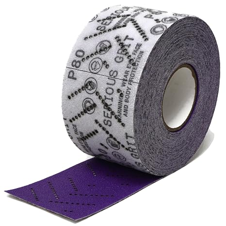Serious Grit - P80 Grit Ceramic Hook & Loop Sandpaper Roll - 70mm x 12m