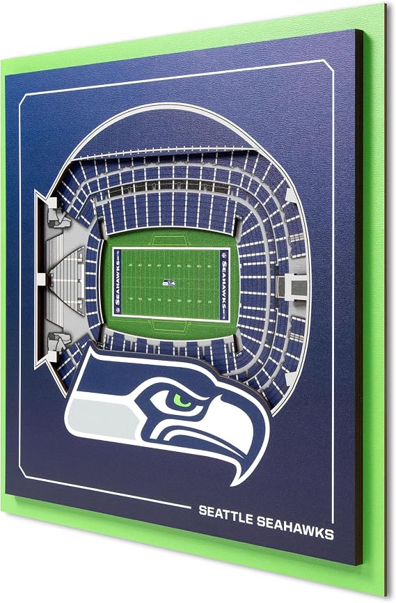 YouTheFan Officially-licensed NFL Stadium Series 3D Wall Art - multi-layer team stadium replica, detailed sports fan gift, indoor decor