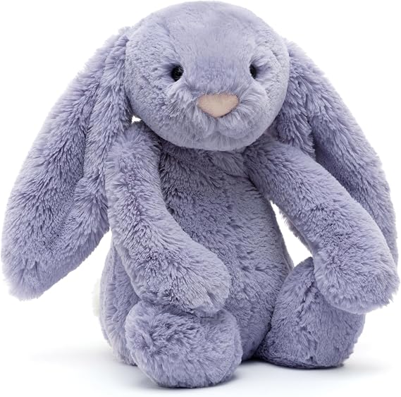 Jellycat Bashful Viola Bunny Stuffed Animal Plush Toy, Medium, Purple