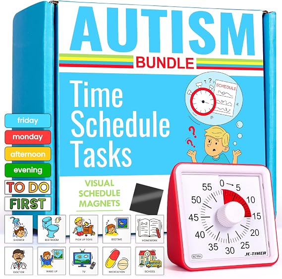 Autism & Prosperity Time Schedule Tasks - Autism Learning Materials, Special Education Autism Sensory Products, Sensory Toys for Kids with Autism, Visual Schedule for Kids with Autism Age 4 5 7 8 12