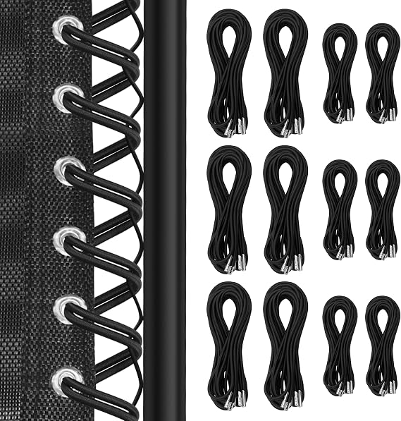 12 Pack Replacement Cord for Zero Gravity Chair, Black