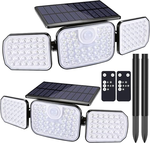 BrizLabs Outdoor Motion Sensor Solar Flood Light,Waterproof Security Lights