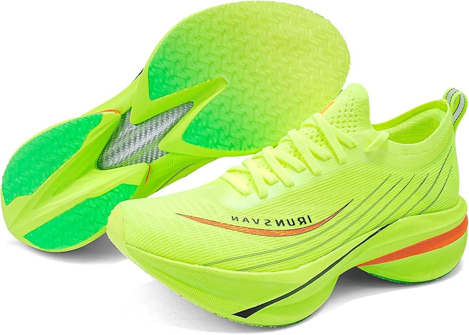 Carbon Plate Running Shoes, Lightweight Breathable Shoes Men Women