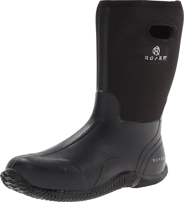 ROPER Mens Barnyard Round Toe Pull On Rain Casual Boots Mid Calf