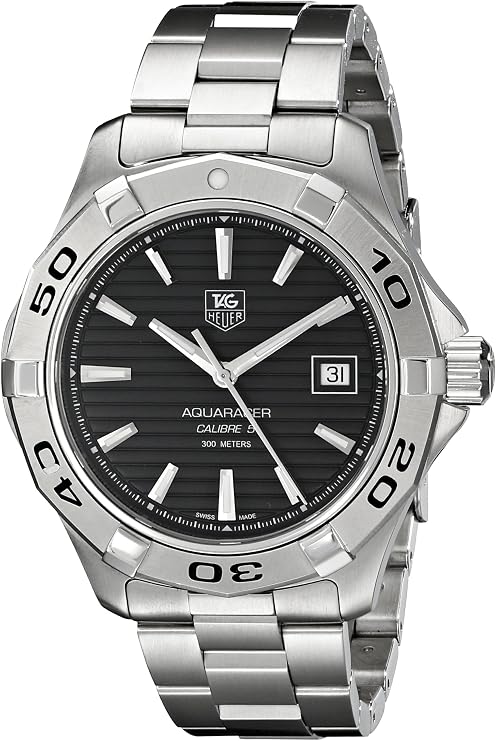 TAG Heuer Men's WAP2010.BA0830 Aquaracer Calibre 5 Automatic Black Dial Watch