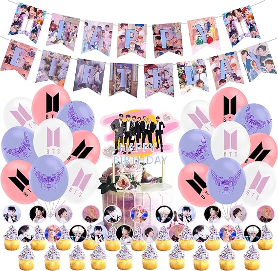 OULUN Birthday Party Supplies For BTS , Bts Theme Party Decoration
