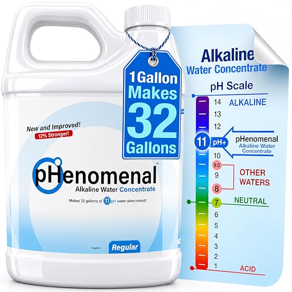 pHenomenal Water Regular Tasteless One Gallon Concentrate (Without Pump) - Makes 32 Gallons