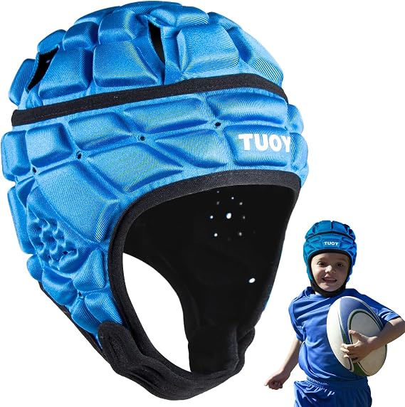 Rugby Helmet - Soft Padded Headgear 7v7 Flag Football Headguard Soccer Head Protection Protective Soft Helmet Football for Youth & Adult