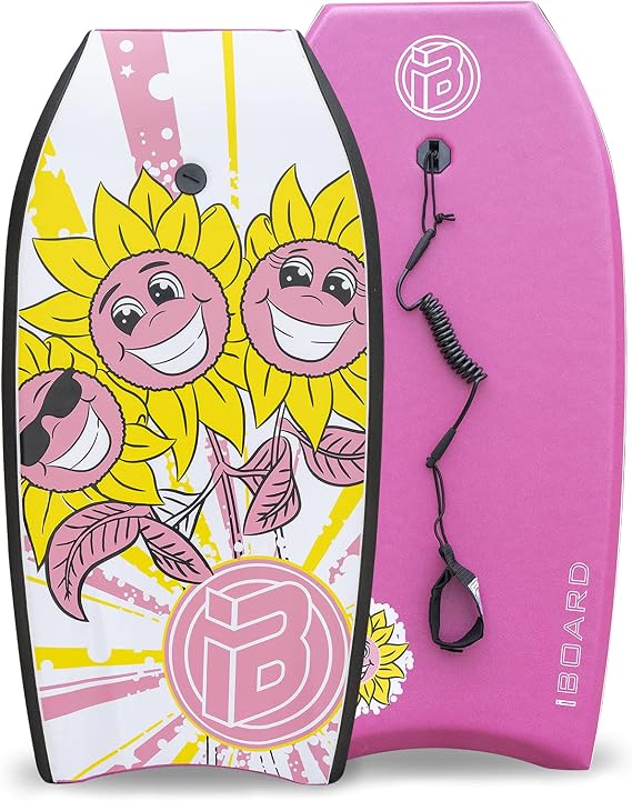 Bodyboard with Leash EPS Core, Lightweight for Adults & Teens