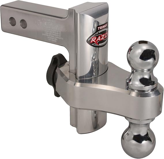 TRIMAX TRZ6AL Razor XTR 6" Adjustable Drop Hitch, 2" Receiver
