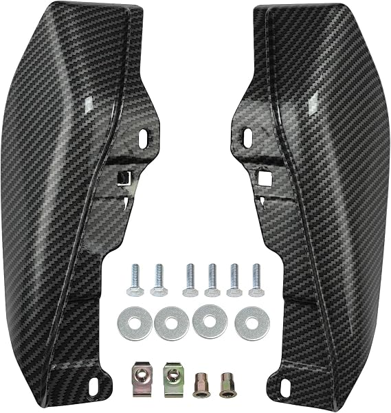 TCMT Carbon Fiber Vivid Black Mid-Frame Air Deflector Fit for Harley Touring and Trike Models 2009-2024