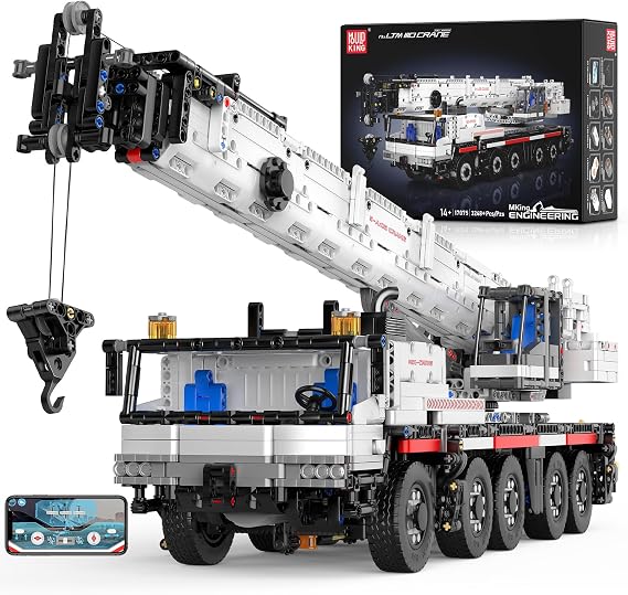 Mould King Construction Crane Building Sets, 17075 APP Programmable Construction Vehicle Model, Large Vehicles Crane Building Kits Gift for Adult/Collections Enthusiasts(3248 Pieces)