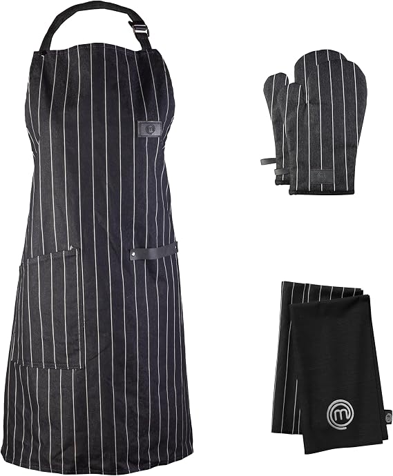MasterChef Chef Apron for Men & Women, Cooking Apron for the Kitchen & BBQ Grilling