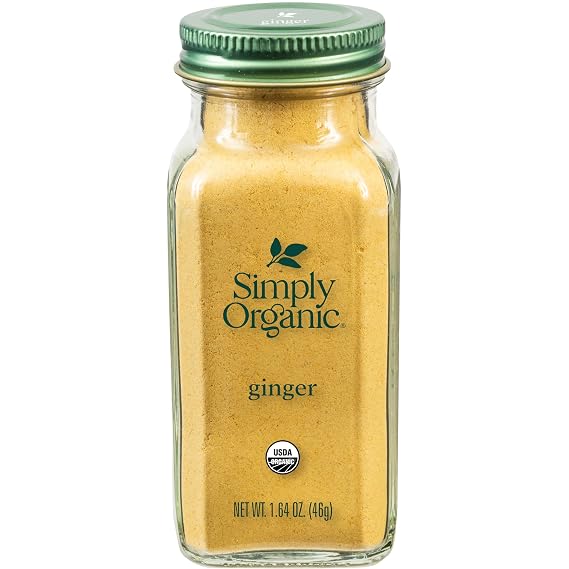 Simply Organic, Ginger Organic, 1.64 Ounce | Non ETO, Non Irradiated, Non GMO, Complements Both Sweet & Savory Dishes
