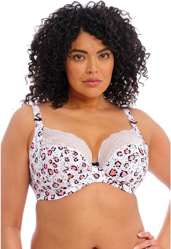 Elomi Women's Lucie Underwire Stretch Cup Plunge Bra, EL4490, Rumble, 44G