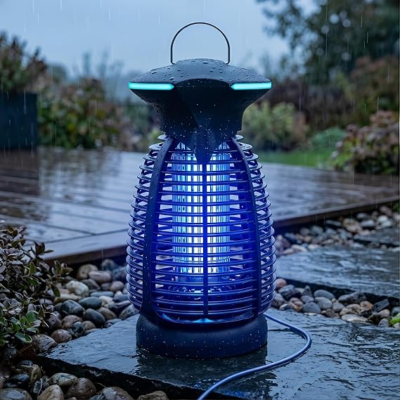 Bug Zapper Outdoor for Mosquito Flies - Electric 4000V Powerful Bug Zappers Indoor Waterproof Insect Killer Trap Lamp with LED Light for Patio Backyard Porch Garage & Home