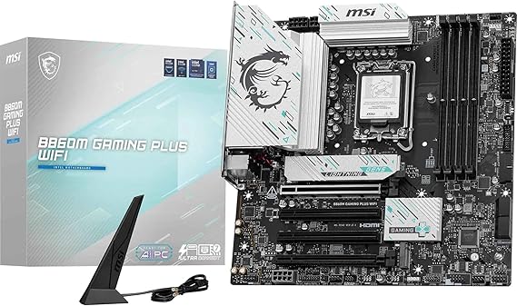 MSI B860M GAMING PLUS WIFI SOCKET 1851 DDR5 8600MHZ(OC) 3xM.2 1x TB4 HDMI DISPLAY 5G LAN WIFI 7 matX