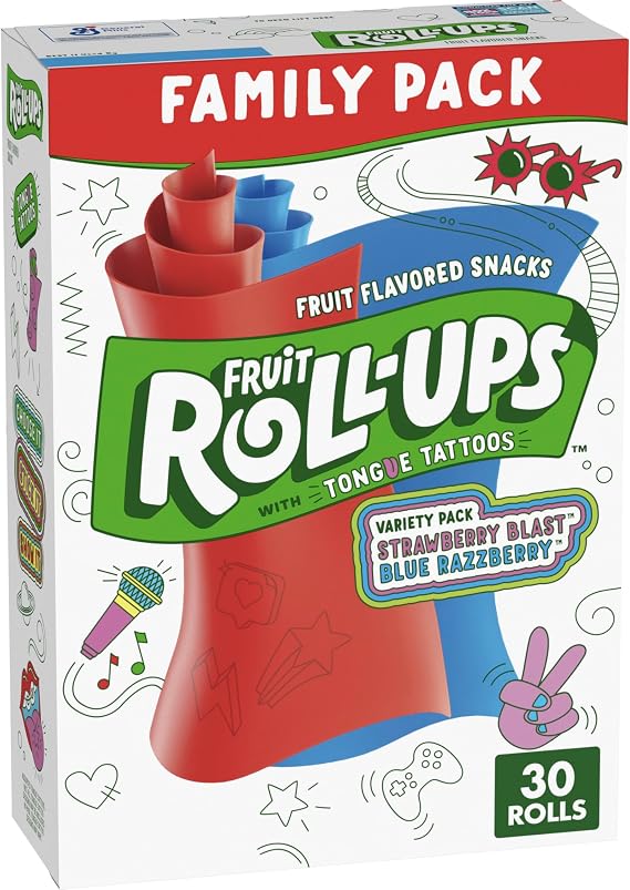 Fruit Roll-Ups Fruit Flavor Snacks, Varied Pack, 30 ct, 425 g