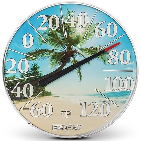 Headwind Decorative Dial Thermometer - 12.5 Inch Indoor & Outdoor Wall Thermometer Weather Resistant Patio Dial for Garden Use - Horse by EZRead