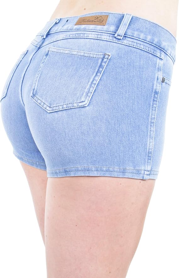 Basic Juniors Booty Shorts Stretch French Terry with Gentle Butt Lift Stitching