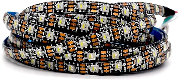 DC5V SK6812 (Similar WS2812B) RGBW RGB+Cold White LED Strip Light 60leds/Pixels/m Individually Addressable 4Color in 1LED(16.4ft(5m) 300leds, IP65) (No Adapter or Controller)