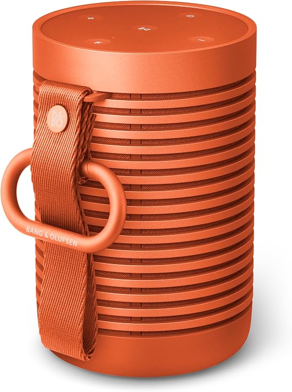 Bang & Olufsen Portable Speaker Beosound Explore Bonfire Orange Bluetooth Wireless IP67 Certified Waterproof & Dustproof 27 Hours Playback