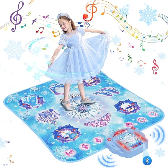 Dance Mat for 3-12 Year Old Girls, Frozen Toys Dance Pad with Bluetooth