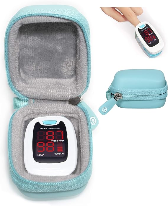 Fingertip Pulse Oximeter Case for Zacurate Pro 500DL, 500BL, Childrend; Facelake FL400 t. FL350, CMS500DA; mibest; ANKOVO, Santamedical, Innovo Deluxe, Santamedical, ANKOVO, CONTEC, Metene (CASE ONLY)