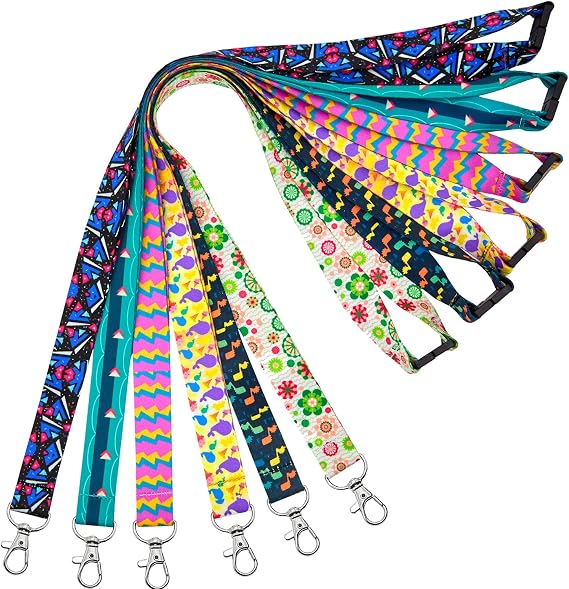 YOUOWO 6Pack Cruise Printed Lanyards with Patterns,Quick Release